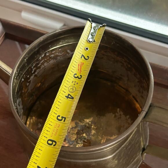 Vintage Hammered Brass Watering Can – 14” Long, Rustic Decor - Picture 15 of 15